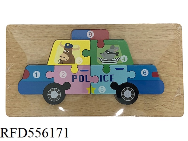 WOODEN POLICE CAR BOARD