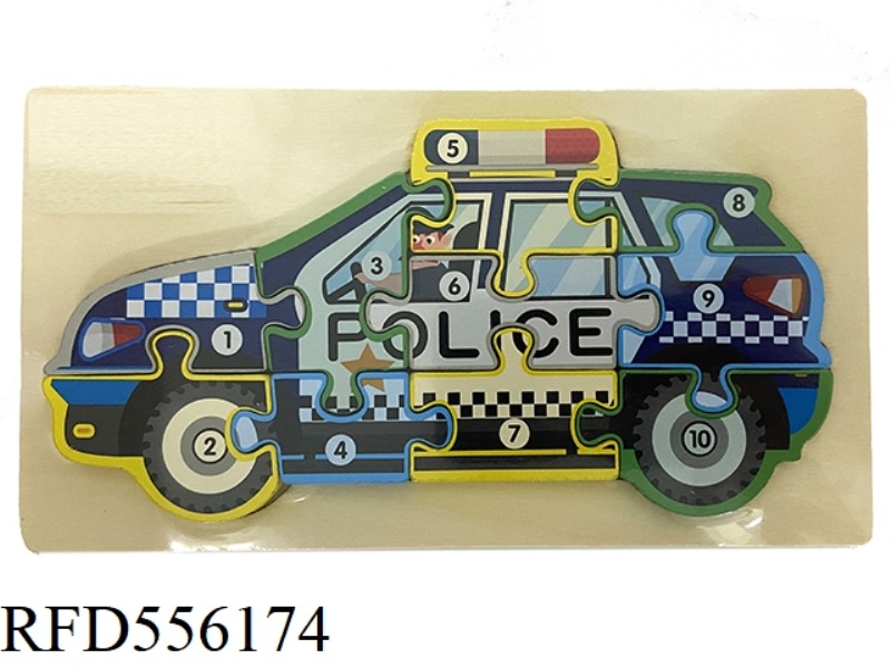 WOODEN POLICE CAR BOARD