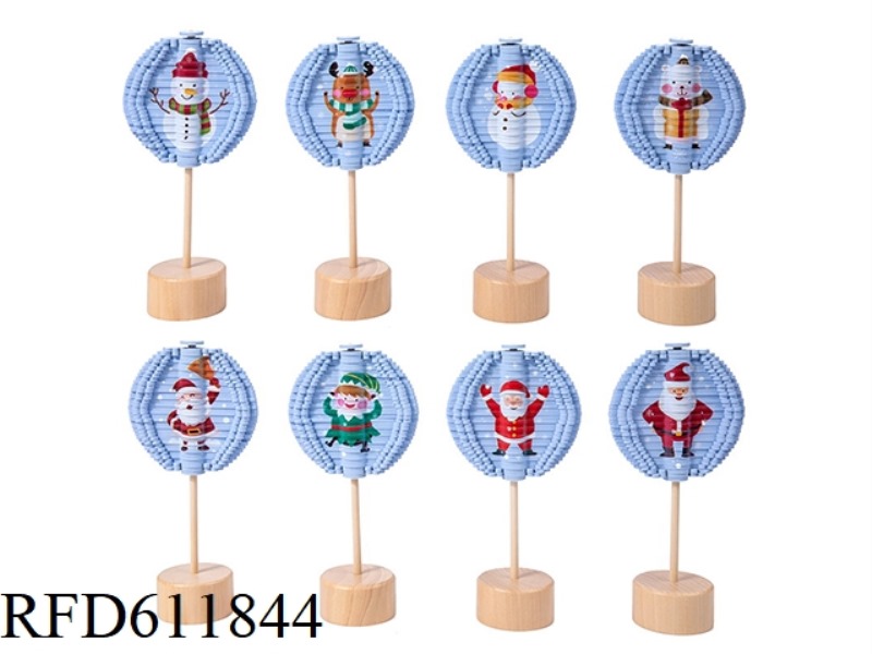 WOODEN CHRISTMAS FACEBOOK LOLLIPOP DOUBLE SIDED PRINT