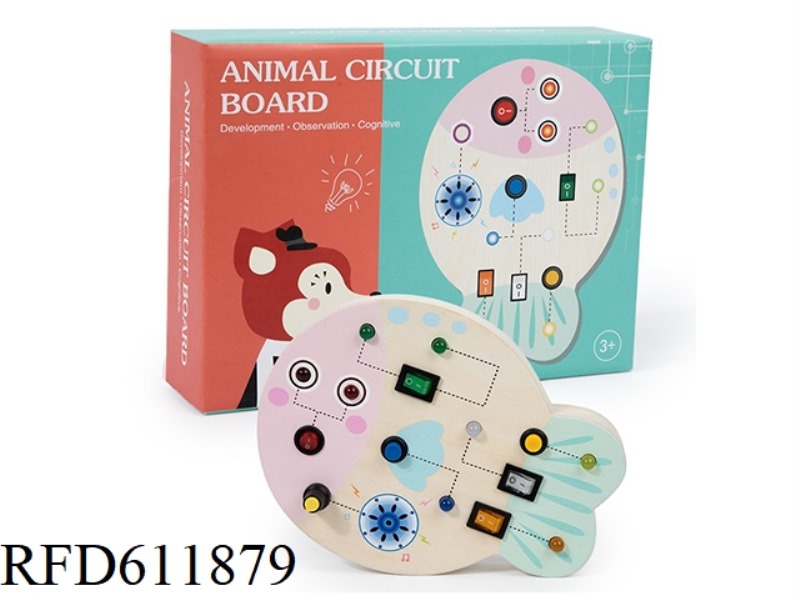 WOODEN FISH LED LIGHTS BUSY BOARD