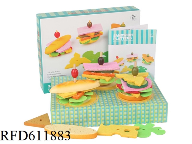 WOODEN PLAYHOUSE SANDWICH SET
