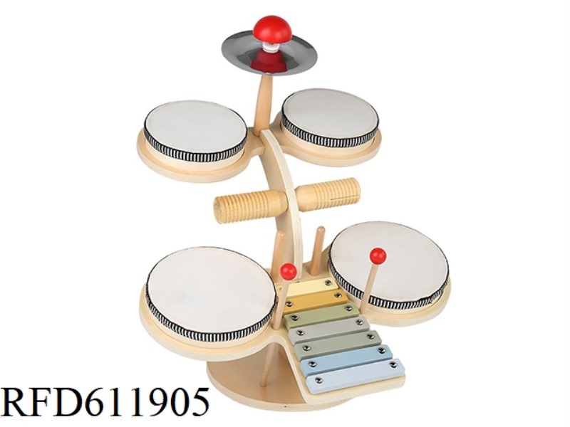 WOODEN MULTIFUNCTIONAL WOODEN DRUM SET