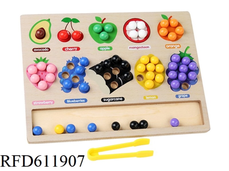 WOODEN FRUIT SORTING BEADS