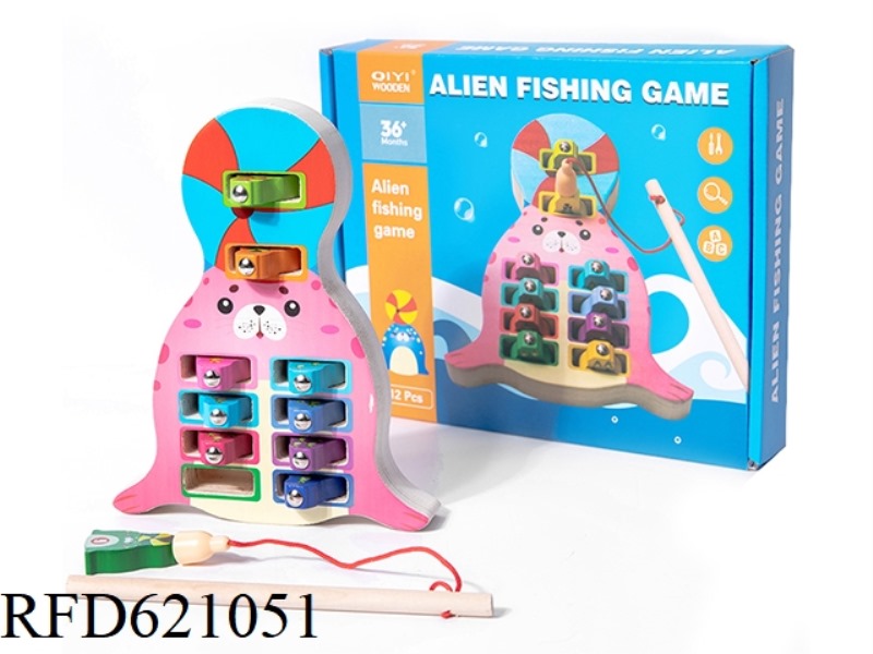 WOODEN FISHING GAME SEA LION