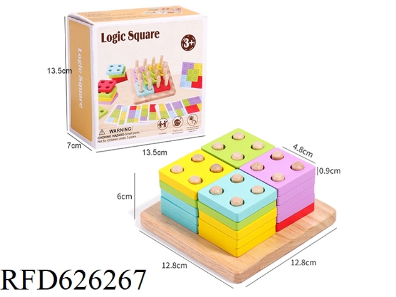 WOODEN LOGIC BLOCK SET COLUMN