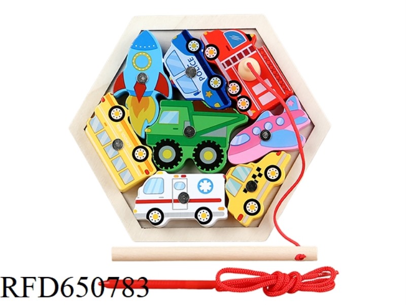 WOODEN TRAFFIC HEXAGONAL FISHING BLOCKS