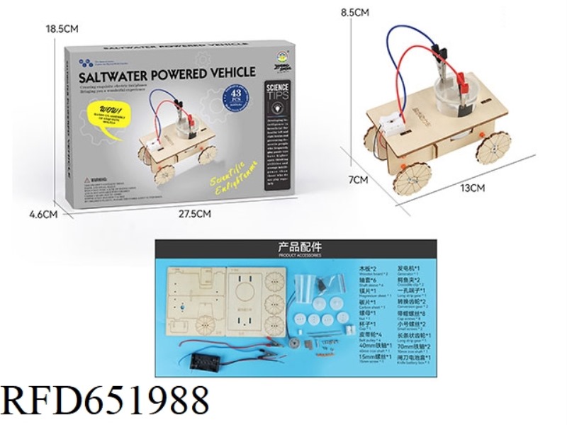 WOOD SCIENCE AND EDUCATION EXPERIMENT - SALTWATER POWER CAR (43PCS)