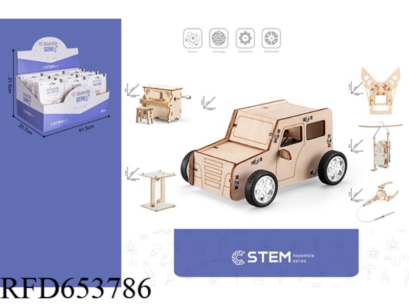 SCIENTIFIC EXPERIMENT OF WOODEN ASSEMBLY 12PCS
