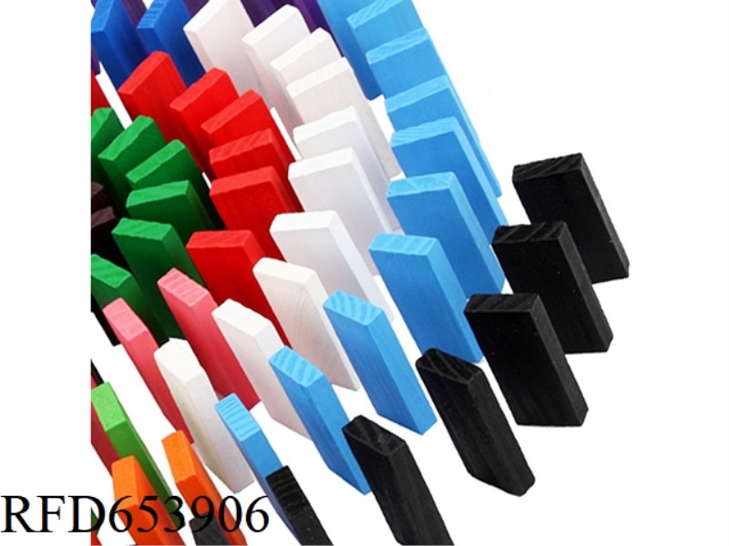 WOODEN BUILDING BLOCK DOMINO TOYS (120 PACK)