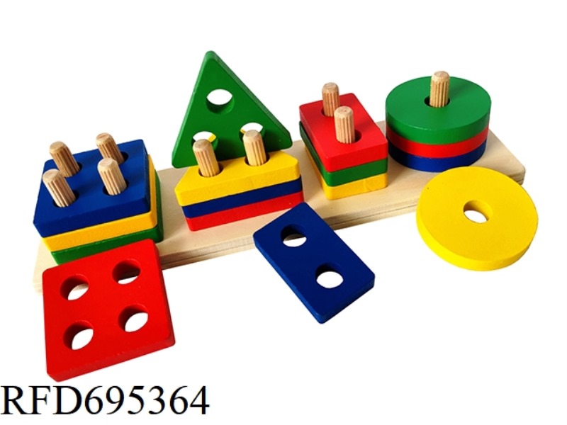 FOUR SETS OF WOODEN RECTANGULAR COLUMNS