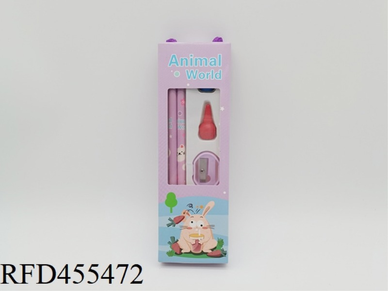 STATIONERY SET (WITHOUT NOTEBOOK) PENCIL + CRAYON + ERASER + PENCIL SHARPENING PENGUIN