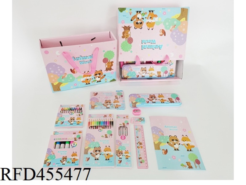 HANDHELD GIFT BOX STATIONERY (PLUS PUZZLE) FOREST WORLD