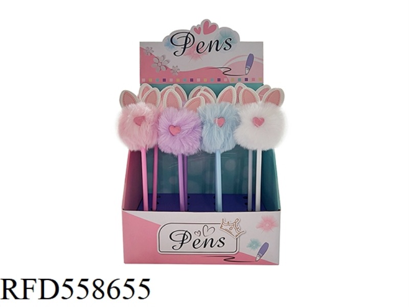 BALL BALL PEN CAT EARS 16 PIECES/DISPLAY BOX