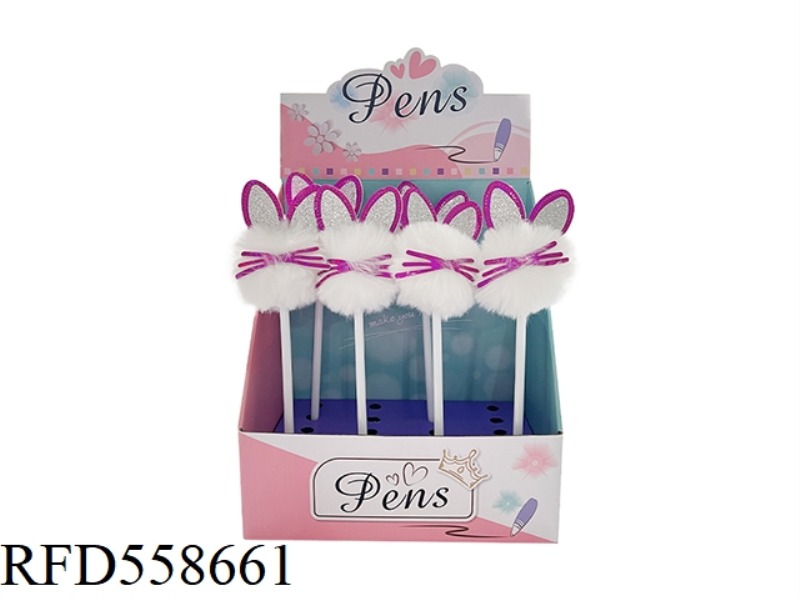 BALL BALL PEN CAT EARS 16 PIECES/DISPLAY BOX