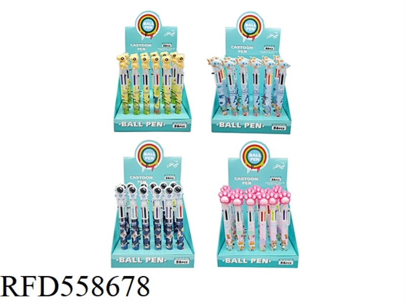 SIX COLOR PEN FOUR MIXED PACK 36 PIECES/DISPLAY BOX