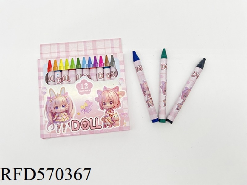 12 COLOR CRAYON GIRL