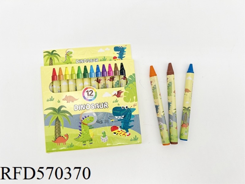 12 COLOR CRAYON DINOSAUR