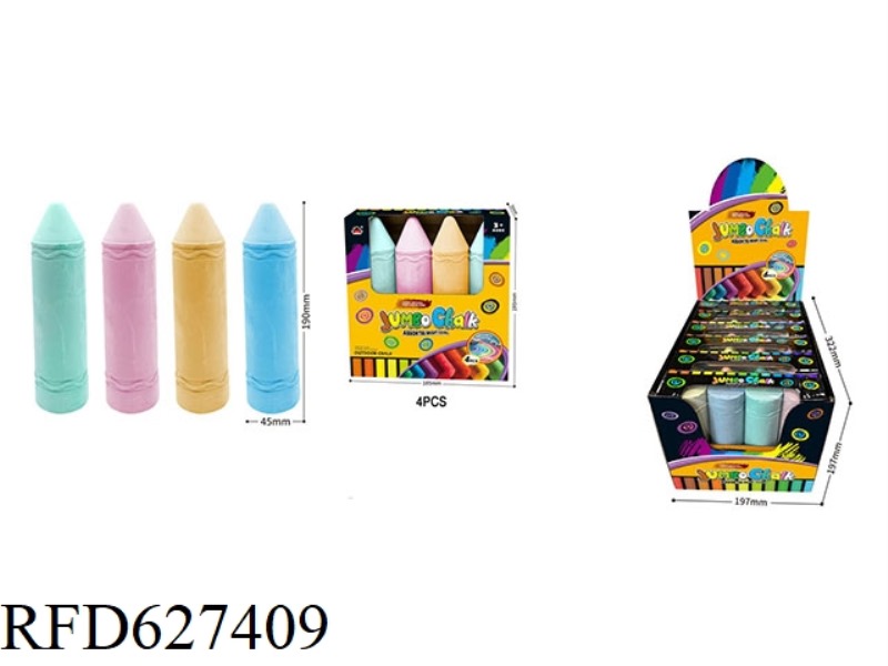 ROUND POINTED CHALK 6PCS
