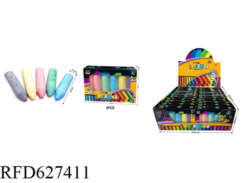 ROUND POINTED CHALK 24PCS