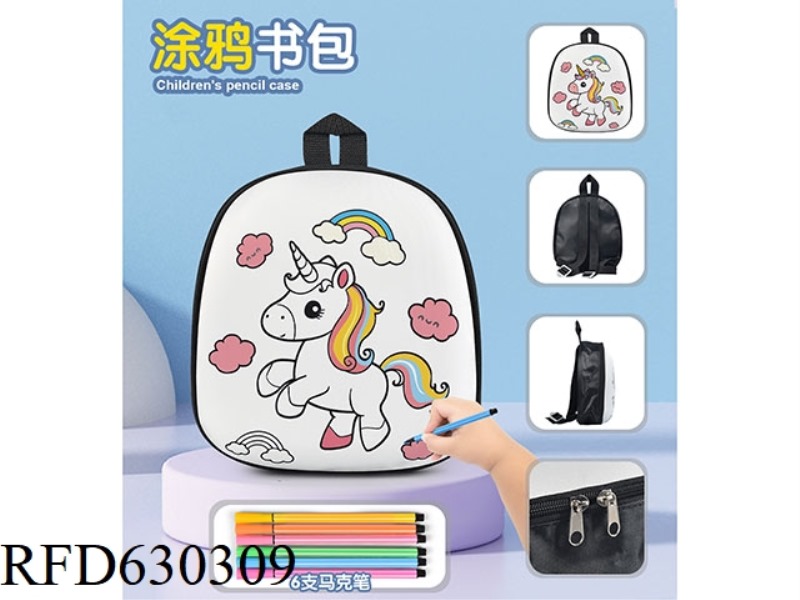UNICORN DIY GRAFFITI SMALL BACKPACK