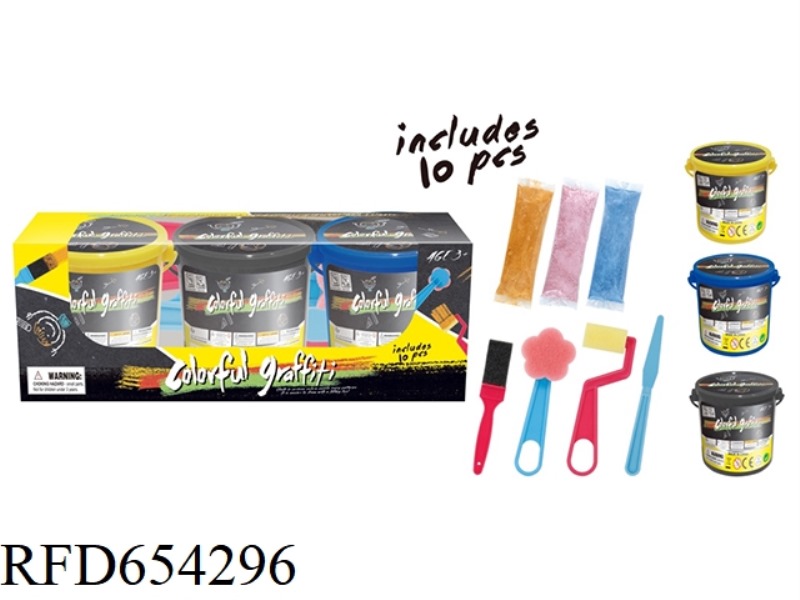 10P CHALK BUCKET WITH 4 ACCESSORIES SET