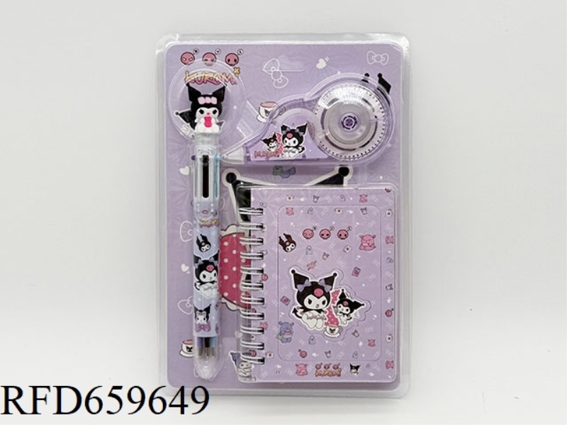 STATIONERY SET (BALLPOINT PEN + ERASURE TAPE + NOTEBOOK) KOUROMI