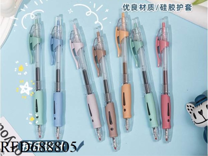 6-COLOR RETRO NEUTRAL PEN WITH HIGH AESTHETIC VALUE, MANUAL ACCOUNTING PEN
