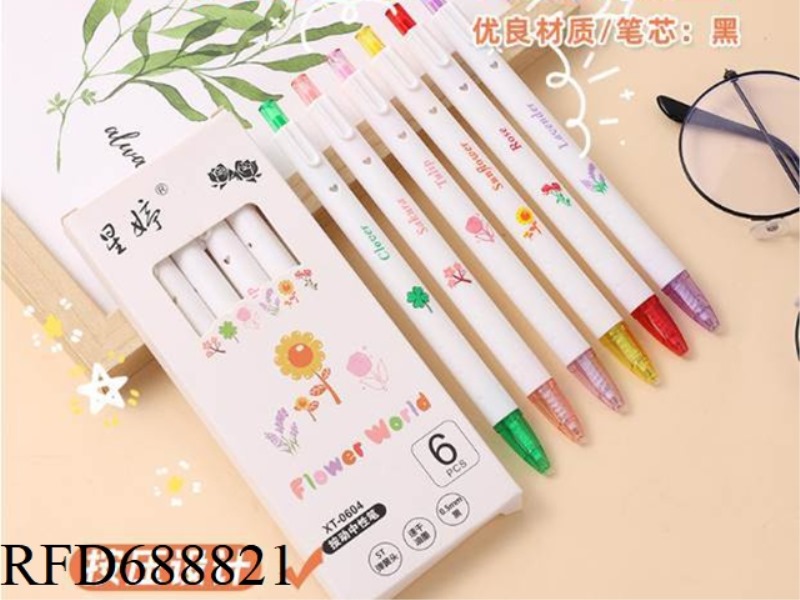 FLOWER WORLD PRESS PEN HIGH BEAUTY ST QUICK DRYING