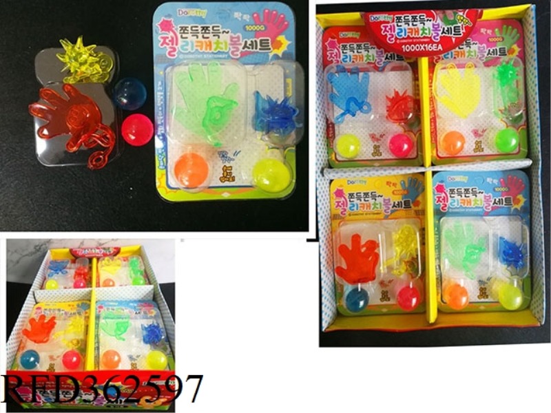 1000 PALM BOUNCY BALL (DOR)/16PCS