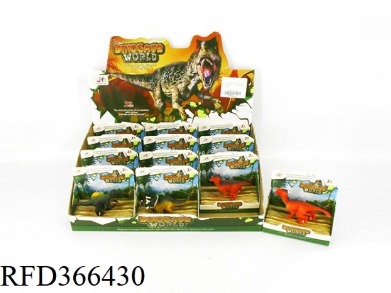 3.6 INCH SOLID DINOSAUR/12PCS