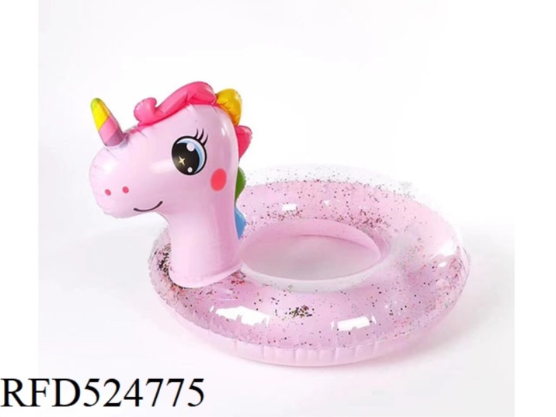 UNICORN SEQUIN SWIMMING BOAT PINK