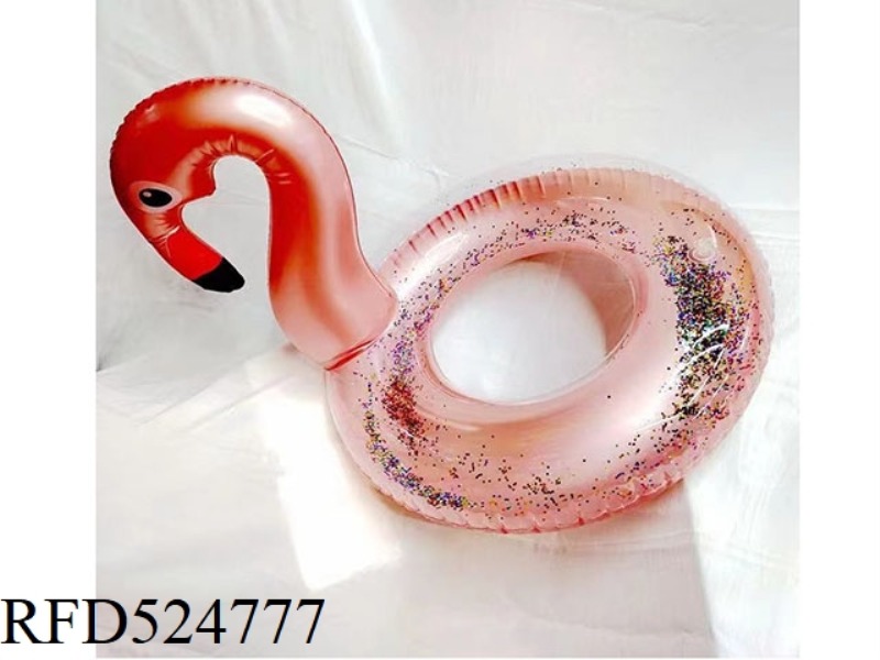 FLAMINGO SEQUIN SWIMMING BOAT