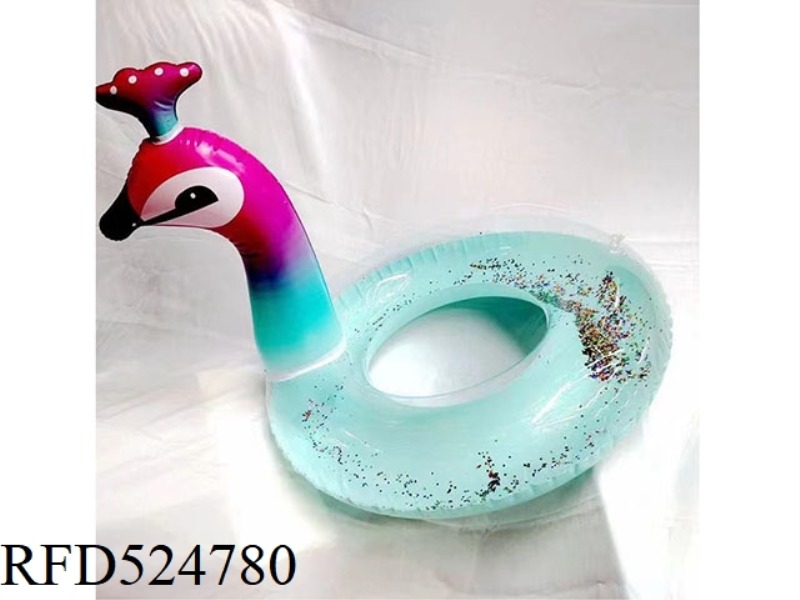 PEACOCK SEQUIN SWIMMING BOAT