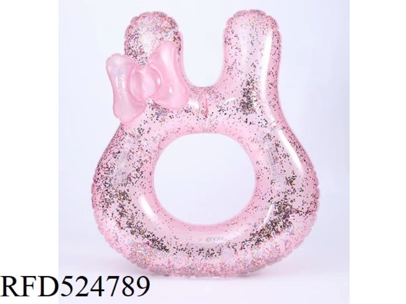 70CM RABBIT SEQUIN SWIMMING RING
