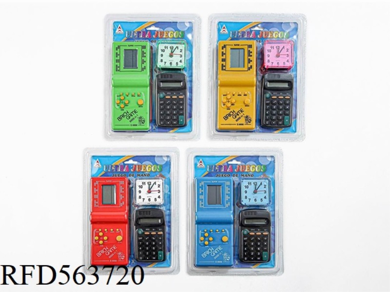 GAME CONSOLE + CLOCK + CALCULATOR