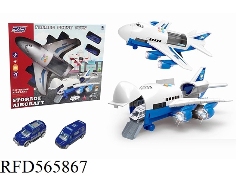 POLICE THEMED SCENE STORAGE AIRCRAFT (BLUE)
