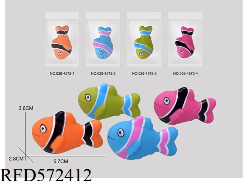 CLOWNFISH FINGER SLEEVE SOFT RUBBER DOLL