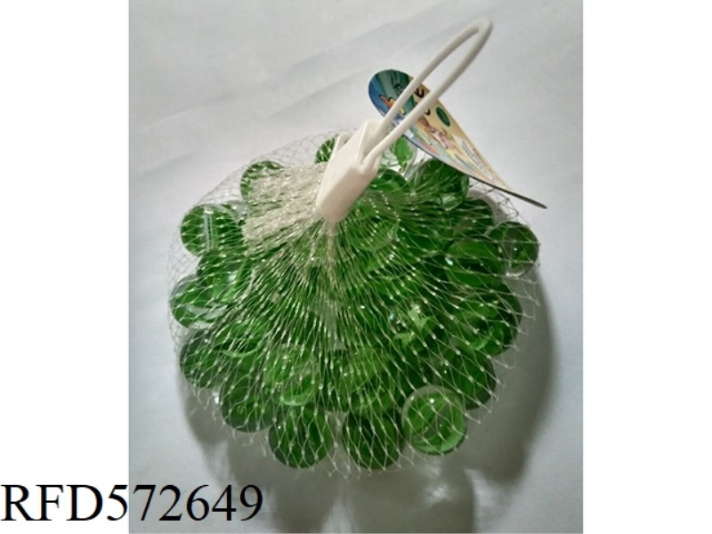 16MM WATERMELON GREEN GLASS BEADS