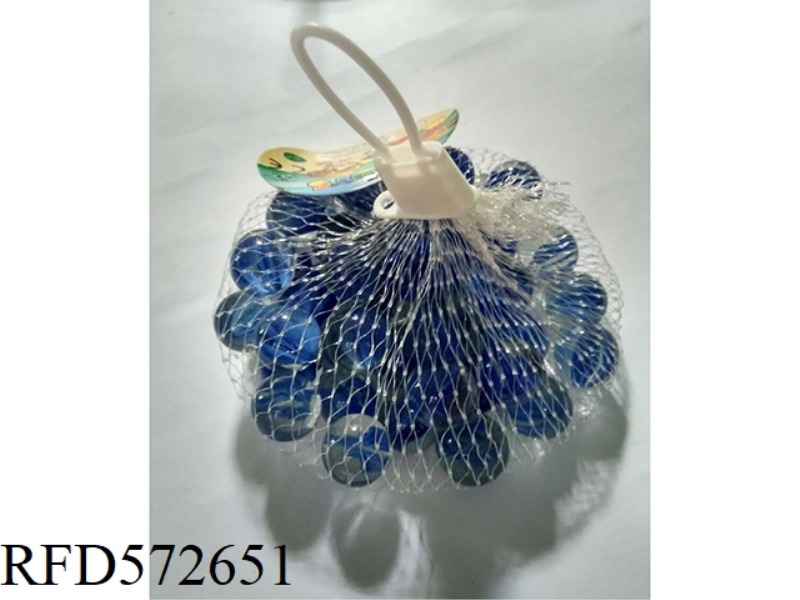 16MM WATERMELON BLUE GLASS BEADS