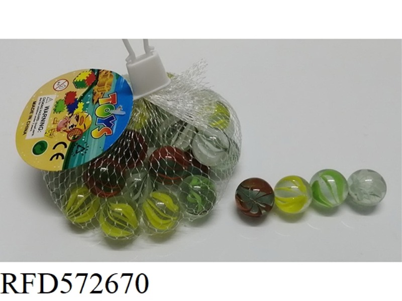 19MM EIGHT-FLOWER GLASS BEADS