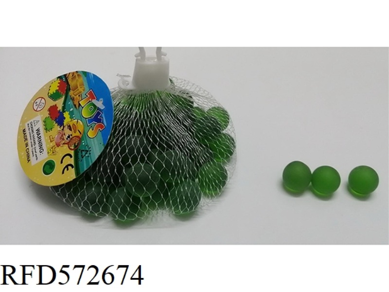 16MM GREEN GLASS BEADS