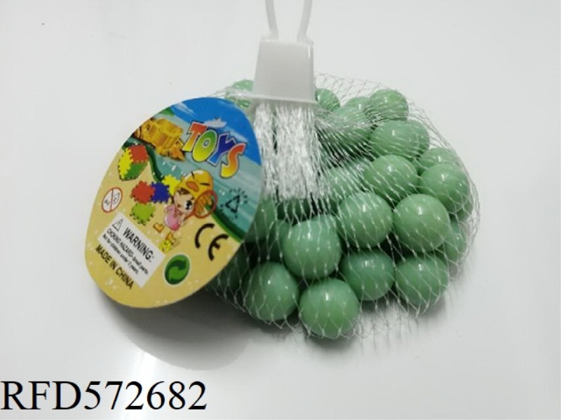 16MM PURE GREEN GLASS BEADS