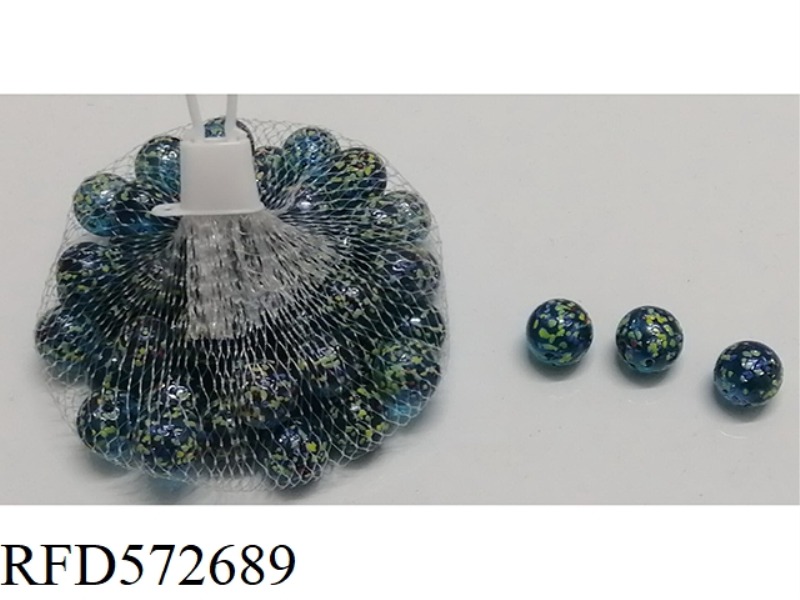 16MM SEA BLUE MIXED SESAME GLASS BEADS