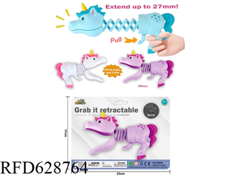 BITE YOUR TEETH AND FINGERS, UNICORN SPRING TELESCOPIC CLIP (9 PIECES/BOX)