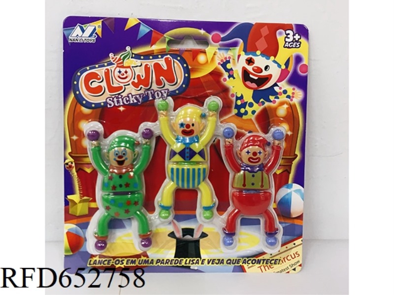 A WALL-CLIMBING CLOWN