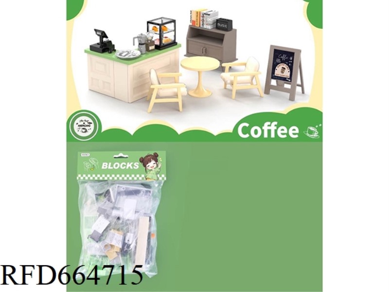 DIY MINIATURE MODEL ASSEMBLY SCENES PAIRED WITH MINI COFFEE SHOP ORNAMENTS