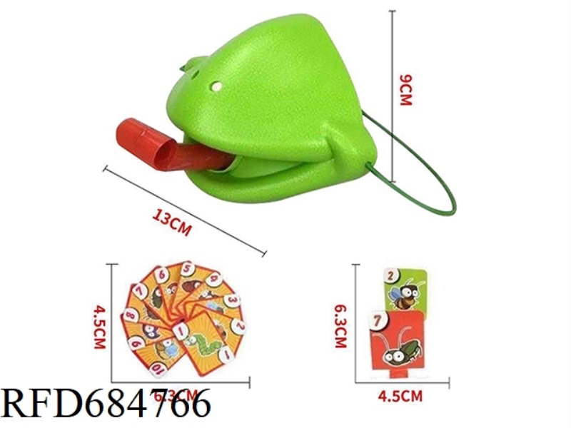 FROG MOUTH STICKING OUT TONGUE BAGGED DOUBLE VERSION