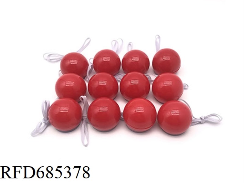 12 PIECES IN 1 BAG, WITH ELECTRIFIED FLASHING RED NOSES