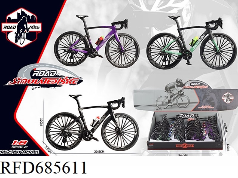 DISPLAY BOX OF 12 1:8 ALLOY ROAD BIKE MODELS