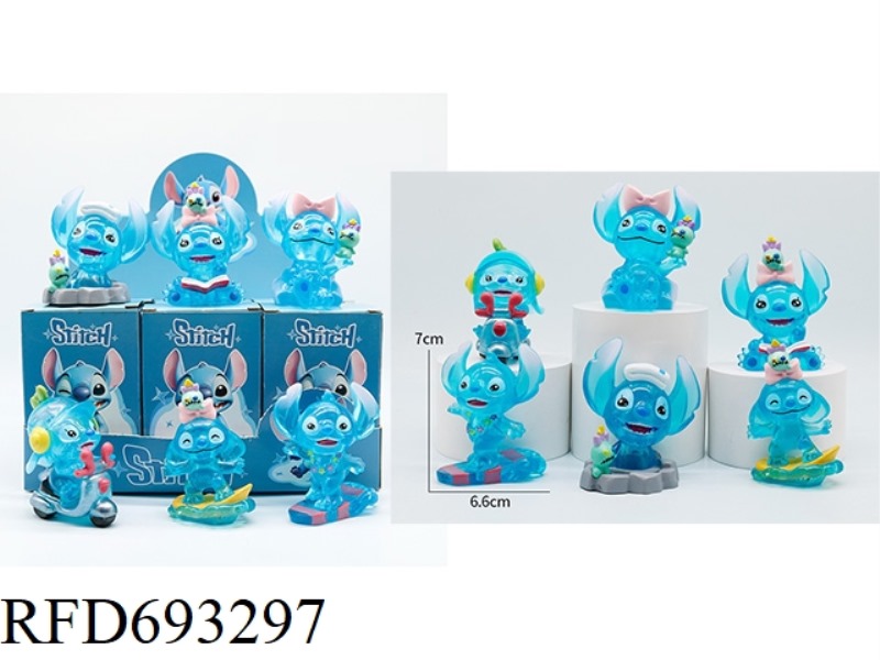 TRANSPARENT RIDING FUN STITCH 6-PIECE SET